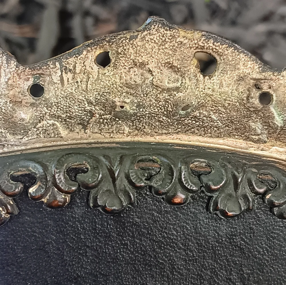 Antique Brass Patinated Vanity Mirror Tray 🪞12